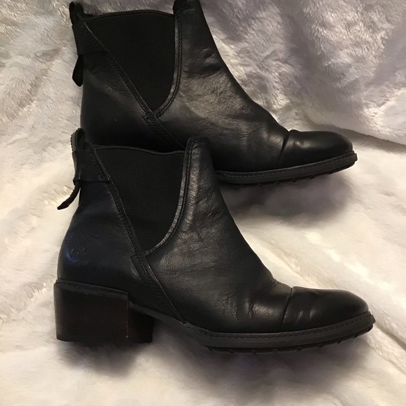 Timberland Women’s Sutherlin Bay  Chelsea  Leather Boots. Size 8.5. Black - Picture 1 of 15